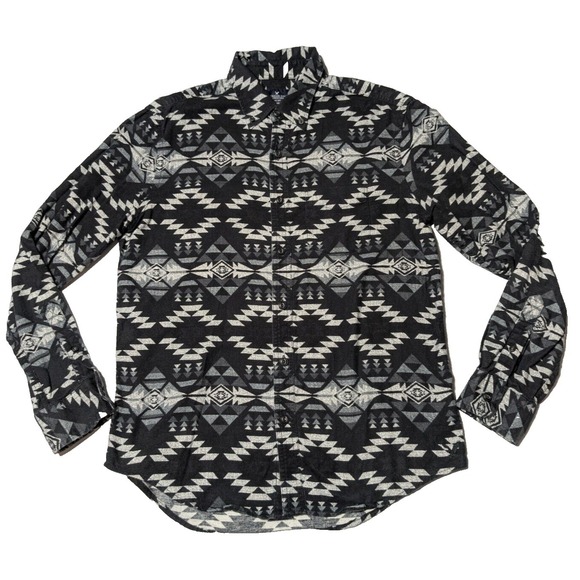 American Eagle Outfitters Other - AMERICAN EAGLE CLASSIC FIT Men Medium Black Aztec Southwestern Flannel Shirt